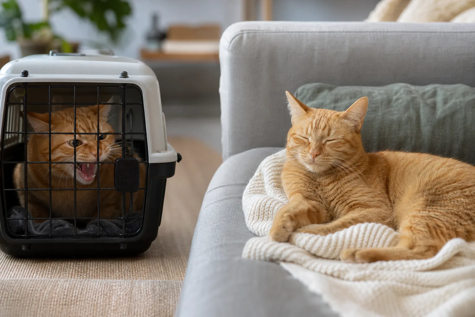 Gatos e estresse de transporte: por que o domiciliar ajuda