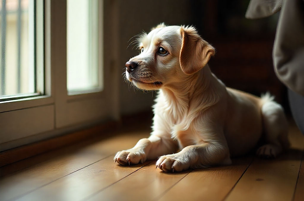 Cachorro em casa no atendimento veterinário domiciliar em Piracaia